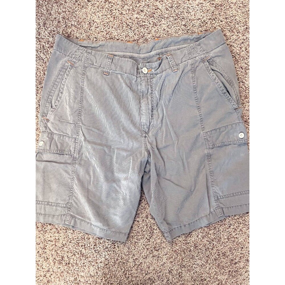 Tommy Bahama Relax Men's Cargo Shorts Gray Lyocell Cotton Size 38 Casual